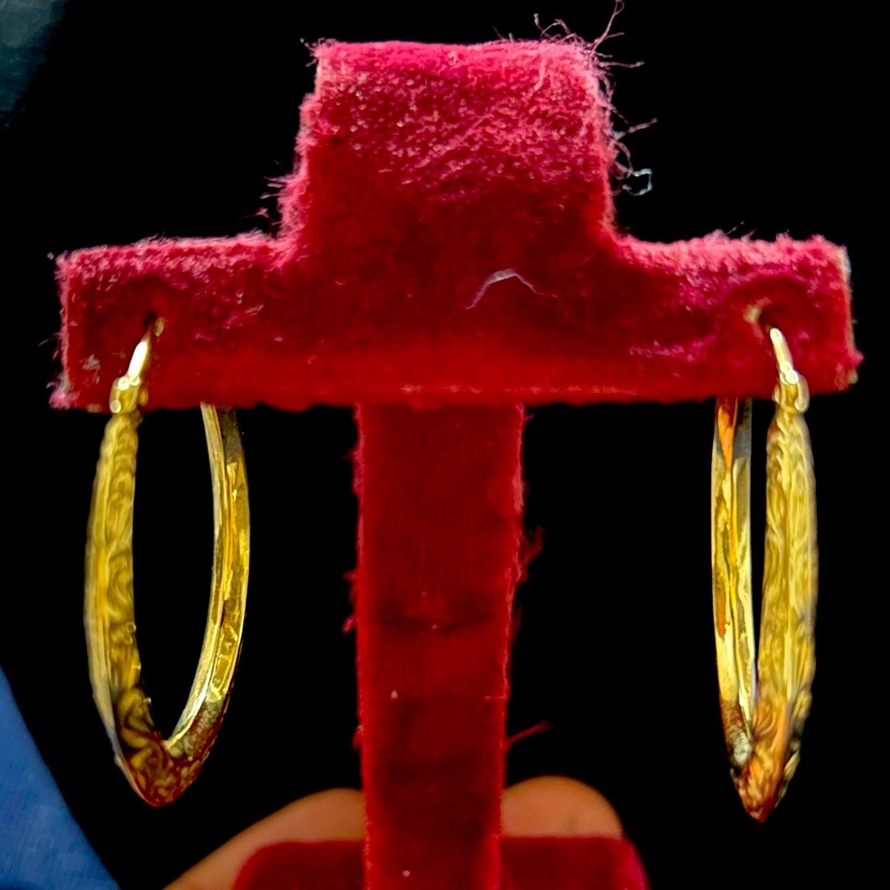 14k gold large hoop earrings